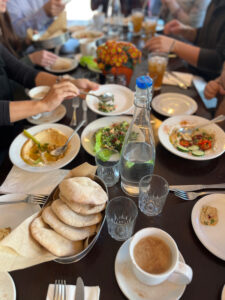 Mediterranean meal spread